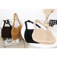 thumbnail image 3 of Zhuge Bolso de hombro tejido para mujer, bolso de mano tejido, bolso de mano tejido elegante para playa de verano, bolsos de hombro de 12,99 x 1,96 x 12,59 pulgadas (marrón oscuro), 3 of 5