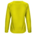 thumbnail image 5 of VKEKIEO Crop Sweatshirts For Women Crew Neck Long Sleeve Solid Aerobics Yellow Polyester Sweatshirts For Women Plus Size, 5 of 5
