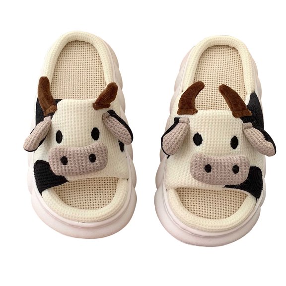 Cow Slippers Soft Suitable for Ladies Four Girls Cool Comfortable Non-slip Comfortable Home
