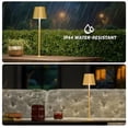 thumbnail image 4 of Marvex Set of 2 Portable LED Desk Lamps, 5000mAh Battery Operated, 3 Color Dimming, Gold Table Lamps, 4 of 8