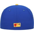 thumbnail image 4 of Men's New Era Royal/Yellow Florida Marlins Cooperstown Collection Empire 59FIFTY Fitted Hat, 4 of 5