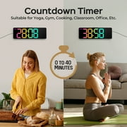 Mpow 10.5 Digital Wall Clock Large Display, with Remote Control, Dual Alarm Clock for Bedroom, 9 Colors, Adjustable Brightness & Volume, Auto DST, ℃/℉, 40 Minutes Countdown
