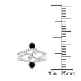 thumbnail image 4 of Aonejewelry 0.75 Ct . Ttw Black and White Diamond Engangement Ring In 10K White Gold, 4 of 4