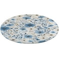 thumbnail image 4 of Floral Colorful Flower Floral Medallion Round Rug - Small Round Area Rug, Soft Non-Slip Machine Washable Bedroom Mat Indoor Accent Entry Carpet for Office Desk Dorm Hallway, 4 of 6