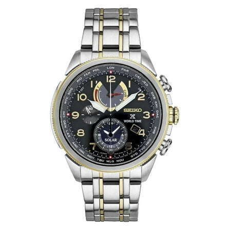 Seiko Dual Time - SSC508 Mens PROSPEX World Time Solar Watch