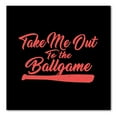 thumbnail image 1 of DistinctInk Custom Bumper Sticker - 6" x 6" Decorative Decal - Black Background - Take Me Out to the Ballgame Baseball, 1 of 2