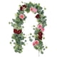 thumbnail image 1 of Arreglo floral de enredaderas artificiales, hebras versátiles de eucalipto sintético Rojo, 1 of 7