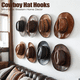 thumbnail image 4 of Adhesivos para Perchero de Sombreros, para Pared, Puerta, Soporte para Gorras de Béisbol, Organizador de Almacenamiento para Armario, Colgador de Gorras, Color Negro., 4 of 5