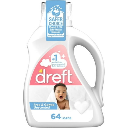 Family , Unscented Gentle on Sensitive Skin Laundry Soap, 84 fl oz, 64 Loads (Packaging May Vary)