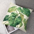 thumbnail image 7 of Acheng Palm Leaves with Lush Branches and Leaves Tropical Jungle Palm Leaves Short Plush Pillowcase Set of 2 White, 7 of 7