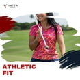 thumbnail image 2 of Yatta Golf Womens Standout Performance Short Sleeve Golf Polo Shirt (Gimme Confetti, X-Large), 2 of 4