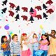 thumbnail image 5 of 4 Piezas Tema de fiesta de leñador Banner Suministros de decoración Buffalo Garland Woodland Animal Camping Banner para fiesta de caza Fiesta de cumpleaños JFHHH pequeña, 5 of 5