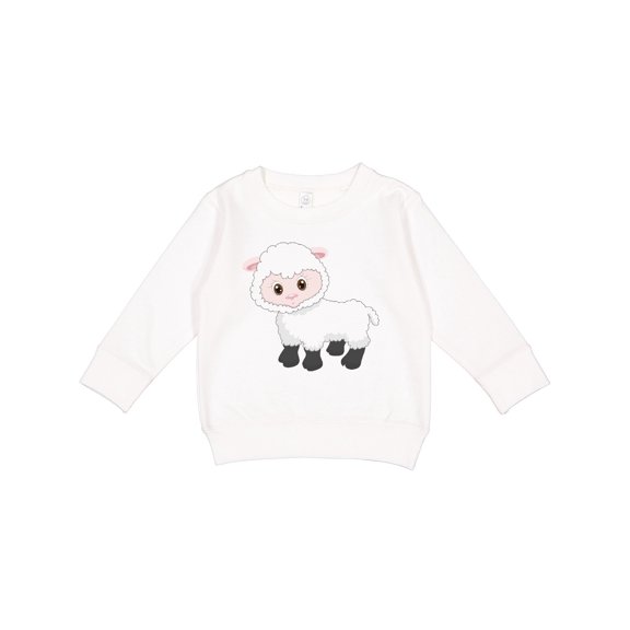 Inktastic Cute White Lamb Toddler Sweatshirt