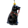 thumbnail image 4 of Black Lab In Vest - 1 Ornament 3.5 Inch, Glass - Ornament Fetching Ring Dog ZKP4609BLF, 4 of 5