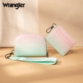 thumbnail image 6 of Wrangler KeyChain Wallet Wristlet Wallets for Women Dual Pouch Wristlet Rfid Blocking Credit Card Holder Wallet, Gradient-Green, 6 of 9