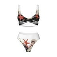 thumbnail image 4 of Rocae Starfishes Shells for Bikini Set for Women Two Piece Sexy High Swimsuits Split Crossover Bikini Small, 4 of 9