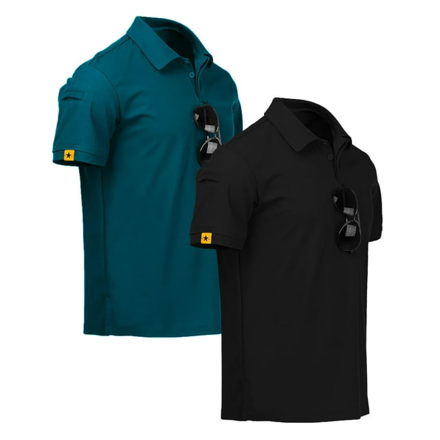 Polo ZITY de manga corta para hombre, 2 unidades, para deportes de golf
