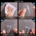 thumbnail image 3 of GEGONG Adhesive Wall Hooks, Waterproof, Rustproof, Clear, Kitchen Hooks, 12 Pieces, 3 of 6