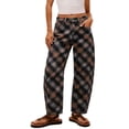 thumbnail image 2 of Axiiglly Jeans for Women Mid Rise Wide Leg Boho Barrel Jeans with Pockets Trendy Denim Pants, S-2XL, 2 of 9