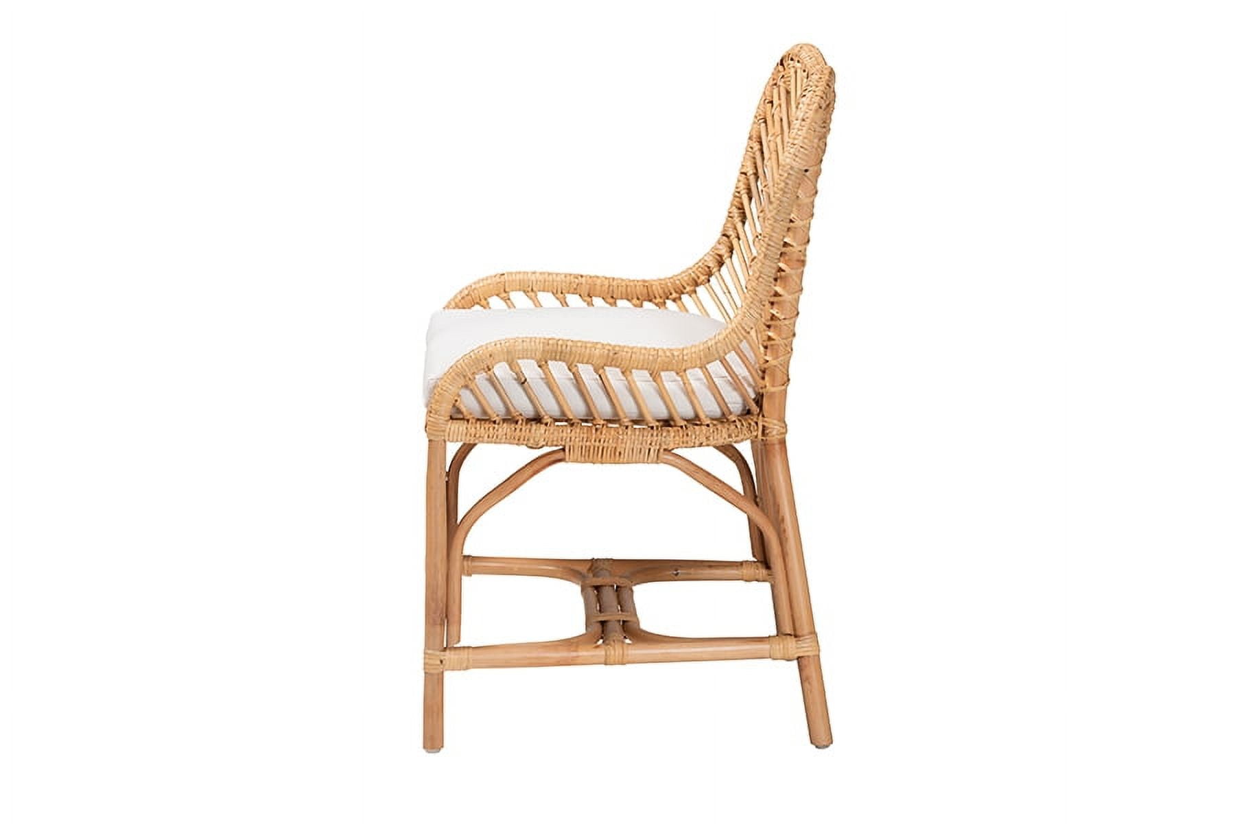 Baxton Studio Arween Modern Bohemian Natural Brown Rattan Dining Chair
