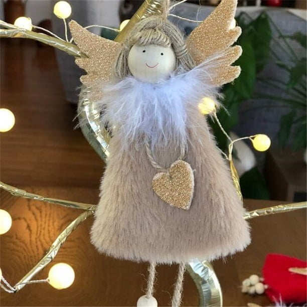 Xihbxyly Despacho de Almacén Adornos Navideños Colgante de Ángel Niña Adorno Colgante de Árbol