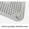 thumbnail image 3 of Shower Drain Cover 14.5x14.5cm – Bathroom & Kitchen Hair Catcher with 4 Suction Cups, TPR Anti-Clog Floor Drain Guard (Black/Gray, Non-Slip Filter Screen), 3 of 6