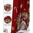 thumbnail image 6 of Red Gingerbread Christmas Black Out Curtains 63 Inch Long, Room Darkening Draperies Curtains Panels, Xmas Tree Gift House Star Thermal Insulated Curtain for Bedroom Living Room 52"x63" 2 Panels, 6 of 8