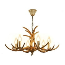6 Lights Antler Chandelier Light, Vintage Antler Chandelier,Rustic Farmhouse Chandelier Light Deer Horn Pendent Light Fixture for Living Room Dining Room Bedroom Christmas,Without Bulb