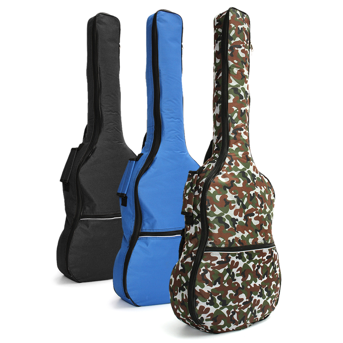 41'' Waterproof Acoustic Guitar Bass Bag Gig Double Straps Padded