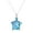 Blue, variant on Guodhu Sea Turtle Pendant Necklace for Women Men Silver Plated Link Chain Simulated Opal Animal Jewlery