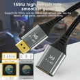 thumbnail image 6 of FVH DisplayPort 1.4 8K 60hz Extension Cable Male to Female Ultra-HD UHD 4K 144hz DP to DP Cable 7680*4320 for Video PC Laptop TV, 6 of 7