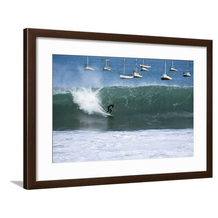 Cabo Blanco, sea and surfing, Peru, South America Framed Print Wall Art By Peter