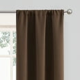 thumbnail image 4 of (3 pack) Eclipse Phoenix Solid Blackout Curtains, 84 Inch Long, Set of 2, Chocolate, 37" W x 84" L, 4 of 15