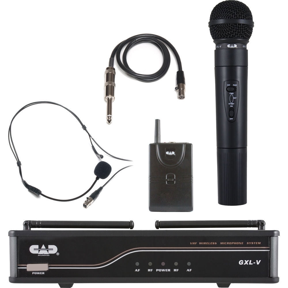 CAD AUDIO GXLVHBH DUAL VHF MICROPHONE PACKAGE HAND AND LAV MICS