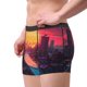 thumbnail image 2 of Balery Neon Sunset Cyberpunk Cityscape Calzoncillos bóxer para hombre, ropa interior de algodón suave y transpirable con cinturilla de nailon-Medium, 2 of 5