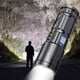 thumbnail image 1 of Fiudx Linterna Potente, Led con Zoom, Enfoque Telescópico, Luces Largas y Cortas, Batería Externa Usb, Carga Rápida Tipo C, Resistencia Al Agua Ipx65, Ideal para Senderismo y Acampada Al Aire Libre,, 1 of 6