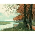 thumbnail image 2 of Vision Studio 24x20 White Modern Wood Framed Museum Art Print Titled - Autumn Landscape II, 2 of 4