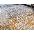 thumbnail image 6 of Amazing Rugs, LLC. "Zara Contemporary" Washable Super Soft Area Rug with Abstract Design Silver/Blue 2' x 3' Abstract 0.76 - 1 inch Stain, 6 of 10
