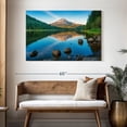 thumbnail image 3 of Elephant Stock Relaxing Trillium Lake Wall Art - Horizontal Canvas Wall Art - Living Room Wall Decor - Nature Canvas - Blue And Green Decor - 48" x 32", 3 of 8