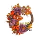 thumbnail image 3 of Guirnalda de flores artificiales para el Día de Acción de Gracias, corona de otoño para la puerta principal, cosecha de otoño Flor violeta, 3 of 9