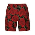 thumbnail image 4 of Lsque Mens Swim Trunks Rose Flowers Pattern - Bathing Suit Compression Liner - Beach Swim Shorts Swimwear - (S-3XL) - Stretch Quick Dry -Small, 4 of 9