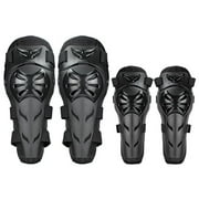 GES Knee Pads Motorcycle - 4Pcs Adult Knee/Motorcycle Elbow Pads/Adjustable Knee Cap Pads Protector Elbow Armor for Motorcycle Cycling Racing