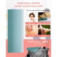 thumbnail image 5 of Turquoise Ombre Yoga Towel for Hot Yoga Non Slip, Teal White Gradient Modern Abstract Art Yoga Mat Towel Absorbent Yoga Sweat Towels Microfiber Hot Yoga Blanket for Bikram Pilates 26"x70", 5 of 7