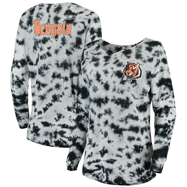 Cincinnati Bengals New Era Women S Tie Dye Long Sleeve T Shirt Black Walmart Com Walmart Com