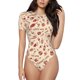 thumbnail image 1 of Balery Red Wine Body de cuello redondo de manga corta para mujer Tops de manga corta Tops básicos-XX-Large, 1 of 7