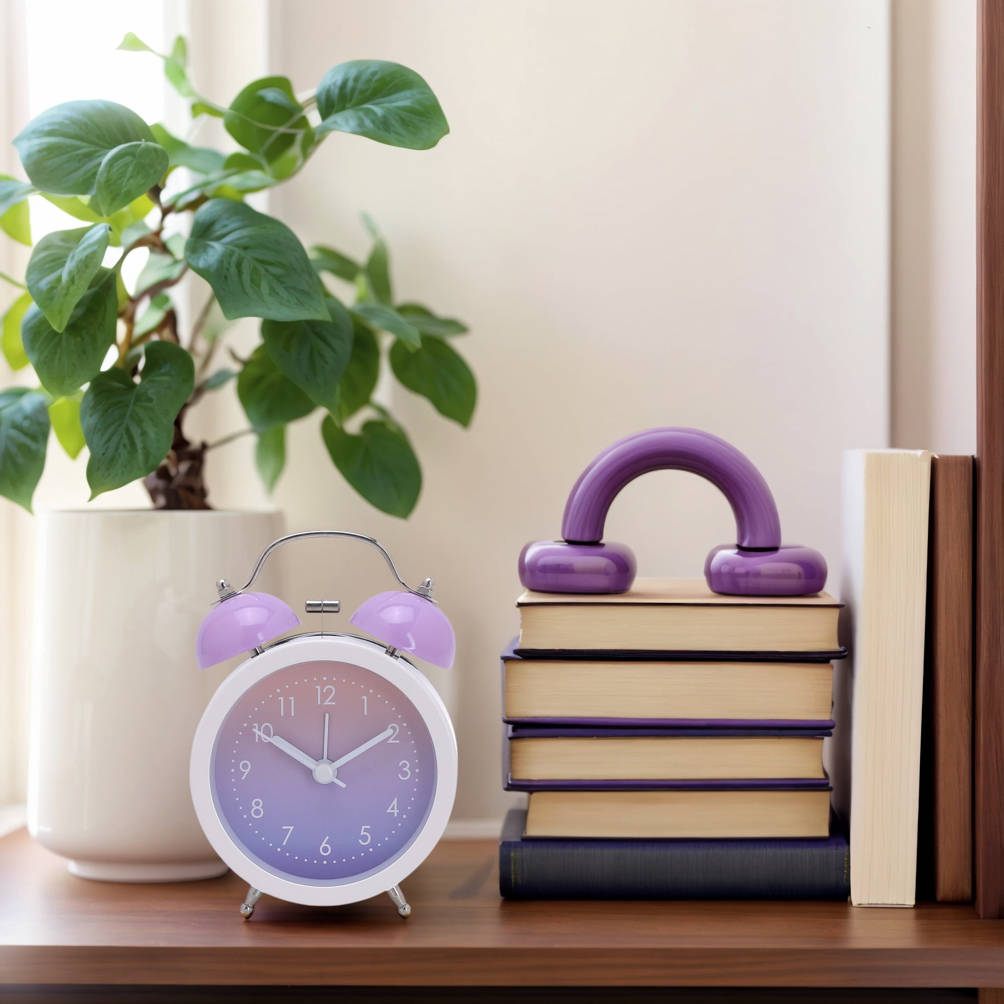 Unique Bargains Gradient Colorful Design Loud Clear Alarm Purple 3.3"L x 2.0"W x 5.1"H