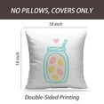 thumbnail image 2 of LALILO Throw Pillow Covers Jar With Jar Mason Banana Berry Cartoon Cushion Cover 18" x 18", 2966 Pack, 2 of 6
