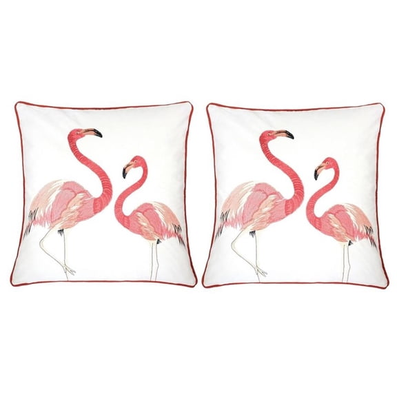 Furniture of America Daytona Fabric 20-Inch Throw Pillow in Pink (Set of 2)