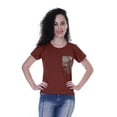 thumbnail image 1 of Moomaya T-shirt Col Rond pour Femmes Manches Courtes Poche à Sequins - A6, 1 of 6