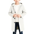thumbnail image 5 of JIAYUE Girls Outerwear Coats Long Sleeve Spring Autumn Button Down Hooded For Boys Classic Trench Style For Trendy Kids Jacket, 5 of 7